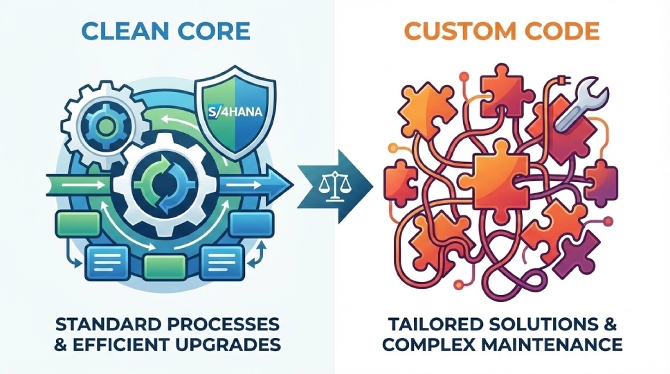 Cost Implications: Clean Core vs Custom Code