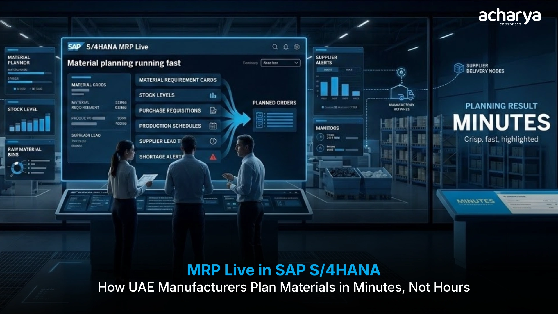 MRP Live in SAP S/4HANA: How UAE Manufacturers Plan Materials in Minutes, Not Hours